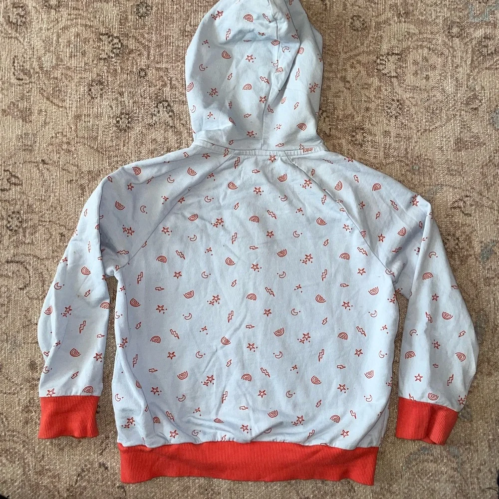 Open Edit Zip-Up Hoodie - Light Blue‎ and Red - Picture 2 of 3